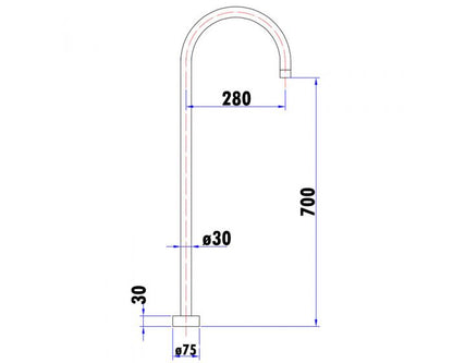 Acl Yale Round Freestanding Bath Filler