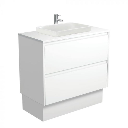 Fienza 900mm Sarah Semi Inset Double Draw Kickboard Vanity
