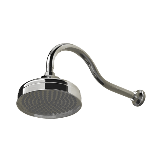 Abey Armando Vicario Provincial Swan Wall Shower and Arm - Chrome