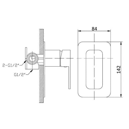 Acl Nova Shower Bath Mixer