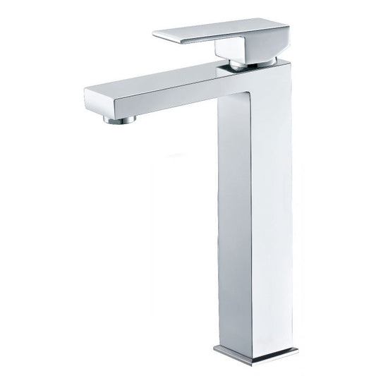 Acl Rosa High Rise Basin Mixer Flat Chrome