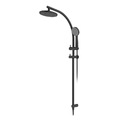 Abey Gareth Ashton Curve Rail and Shower Two In One Shower System - Black