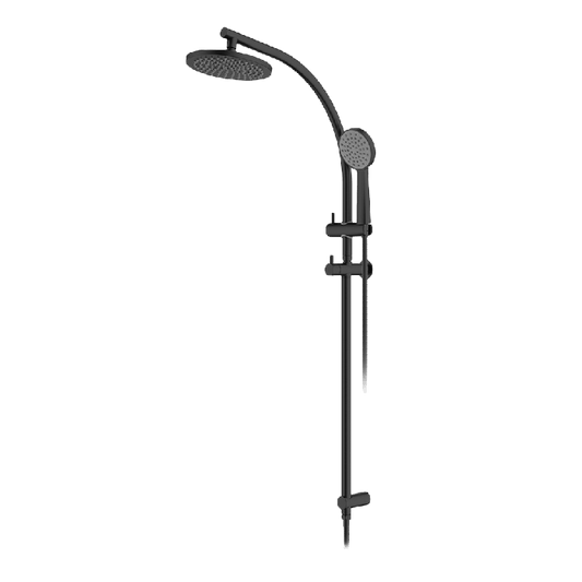 Abey Gareth Ashton Curve Rail and Shower Two In One Shower System - Black