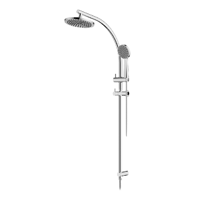 Abey Gareth Ashton Curve Rail and Shower Two In One Shower System - Chrome