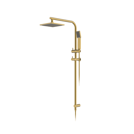 Abey Gareth Ashton Arch Rail and Shower Two In One Shower System - Brushed Brass