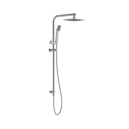 Abey Gareth Ashton Arch Rail and Shower Two In One Shower System - Brushed Nickel