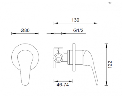 Abey Gareth Ashton MixMaster Shower Mixer