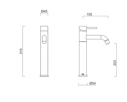 Abey Gareth Ashton 316SS High Basin Mixer