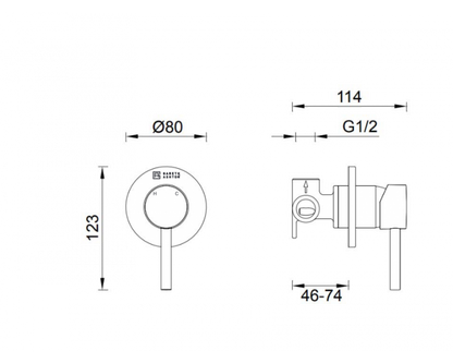 Abey Gareth Ashton 316SS Shower Bath Mixer