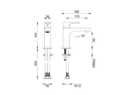 Abey Gareth Ashton Park Avenue Basin Mixer - Chrome