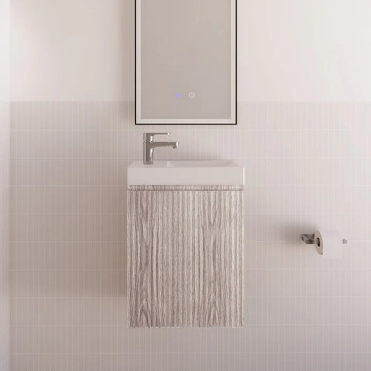 Riva 450mm Vienna White Oak Wall Hung Vanity