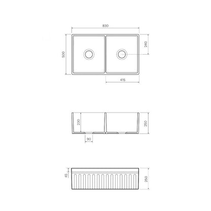 Parisi Butler Double Bowl SInk