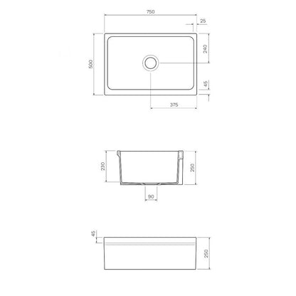 Parisi Butler Single Bowl Sink