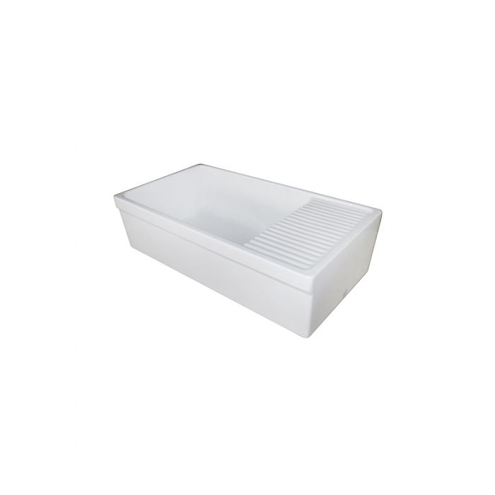 Parisi Butler Single Bowl Sink With Drain Shelf