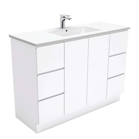 Fienza Dolce 1200mm Gloss White Vanity On Kickboard