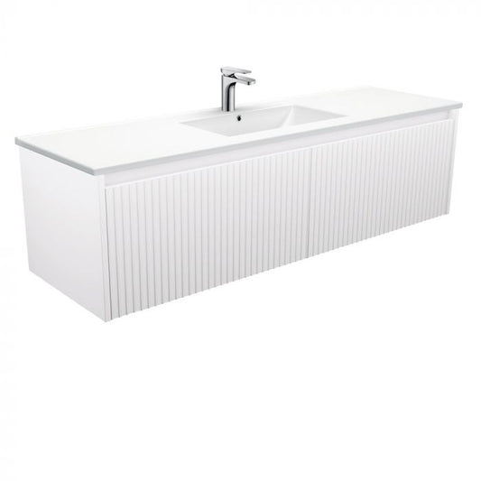 Fienza 1500mm Dolce Alina Wall Hung Vanity - Satin White