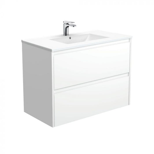 Fienza 900mm Dolce Amato Double Draw Wall Hung Vanity