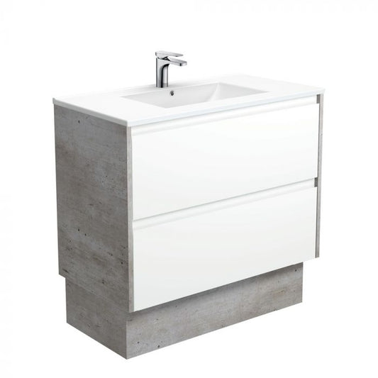 Fienza 900mm Dolce Amato Double Draw Kickboard Vanity - Industrial Panels