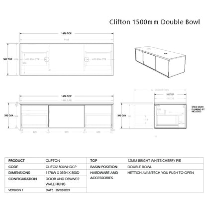 ADP Clifton Wall Hung vanity