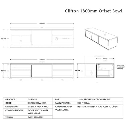 ADP Clifton Wall Hung vanity