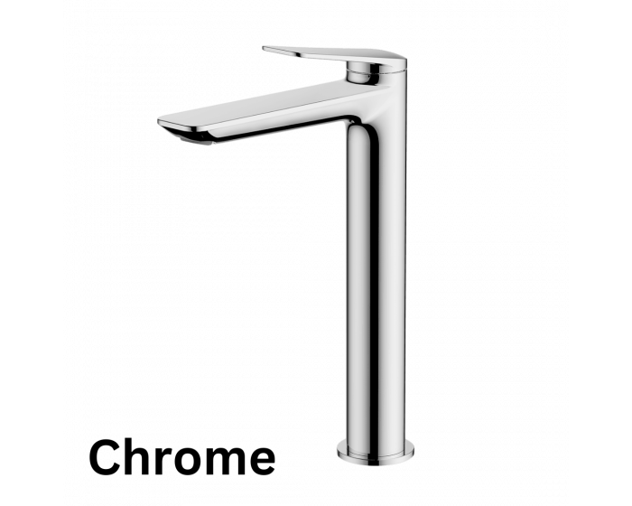 Abey Gareth Ashton Vela High Basin Mixer - Chrome, Black, Brushed Nickel, Brushed Brass, Gun Metal