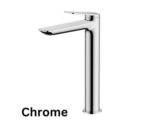 Abey Gareth Ashton Vela High Basin Mixer - Chrome, Black, Brushed Nickel, Brushed Brass, Gun Metal