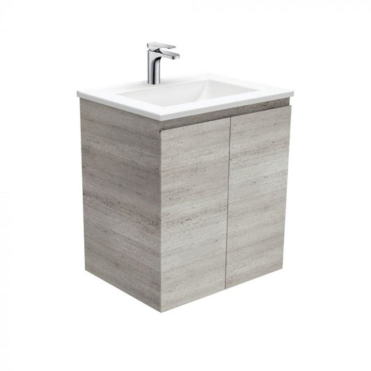 Fienza 600mm Vanessa Top With Edge Wall Hung Cabinet - Industrial