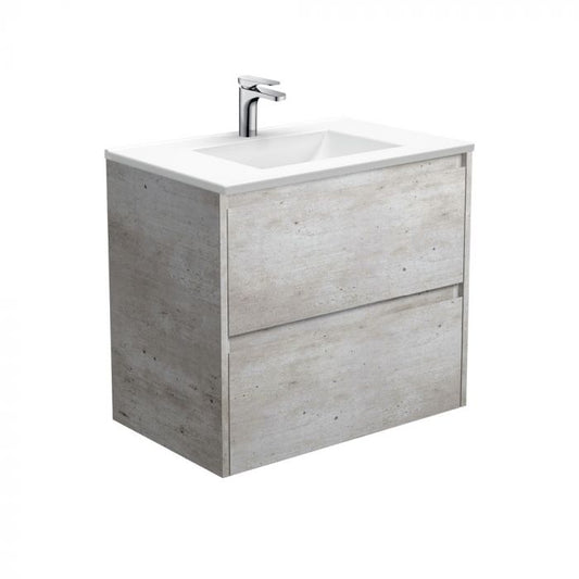 Fienza 750mm Vanessa Top With Amato Wall Hung Cabinet - Industrial