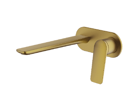 Abey Gareth Ashton Vela 220mm Wall Combination Mixer - Brushed Brass