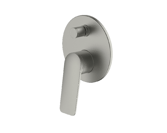 Abey Gareth Ashton Vela Shower Bath Mixer W/ Divertor - Brushed Nickel